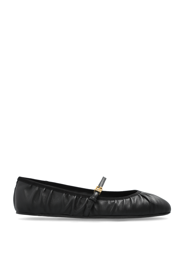 Black Leather ballet flats Dolce & Gabbana - Vitkac AS